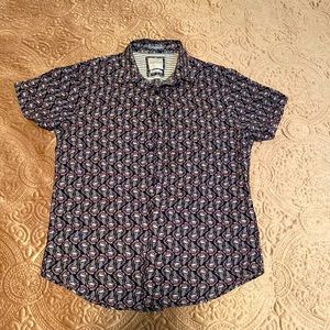MEN FLORAL HAWAIIAN SHIRT SHORT SLEEVE BUTTON DOWN/ BEACH SHIRT